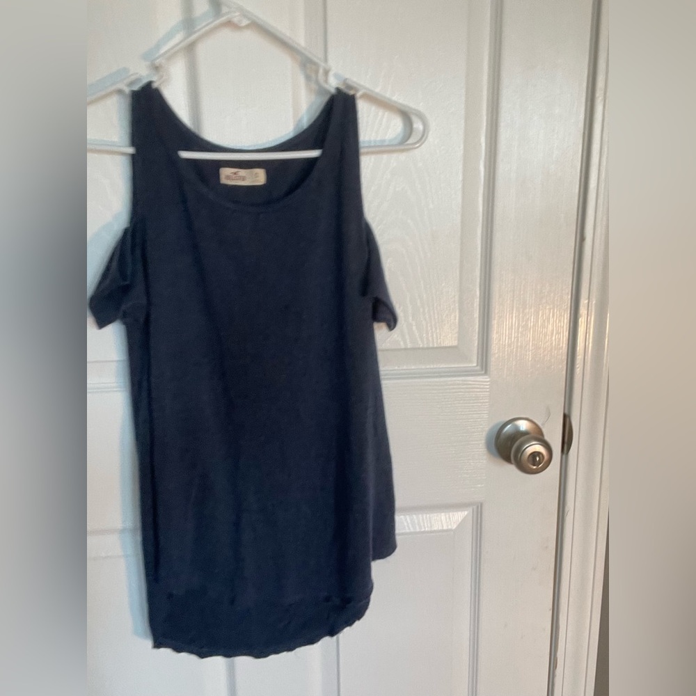 Navy blue off the should tank top